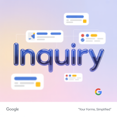 파스텔 톤 배경에 Inquiry 텍스
