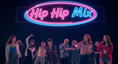 어두운 밤하늘을 배경으로 반짝이는 핑